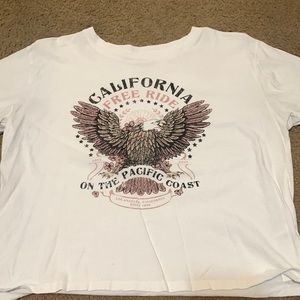White detailed hollister top worn once no defects